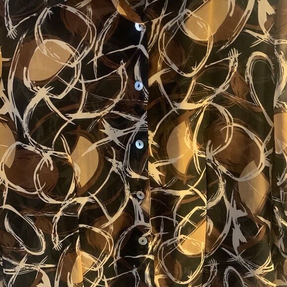 Pre Owned Women’s Sere Nade Button Up Blouse Sz Sm Festive Comfy Style Upscale - Picture 2 of 9